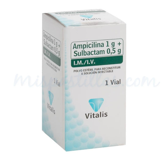 AMPICILINA+SULBACTAM 1.5 MG X 1 AMP
