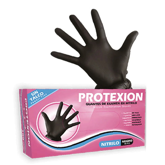 GUANTE NITRILO NEGRO (M)