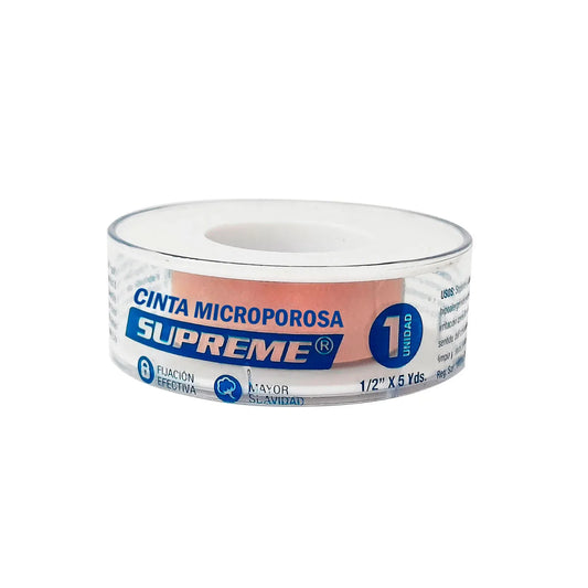MICROPORE 1/2"X5Y CAJA X 12 UNID