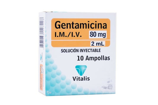 GENTAMICINA 80MG/2ML X 10 AMP