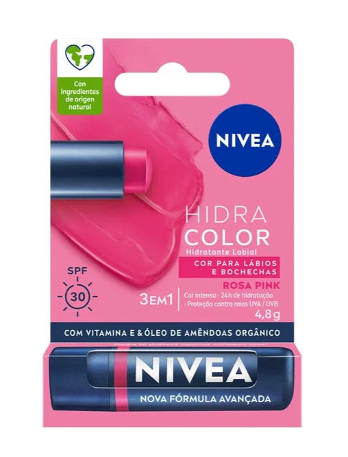 LABIAL NIVEA HIDRA COLOR ROSA