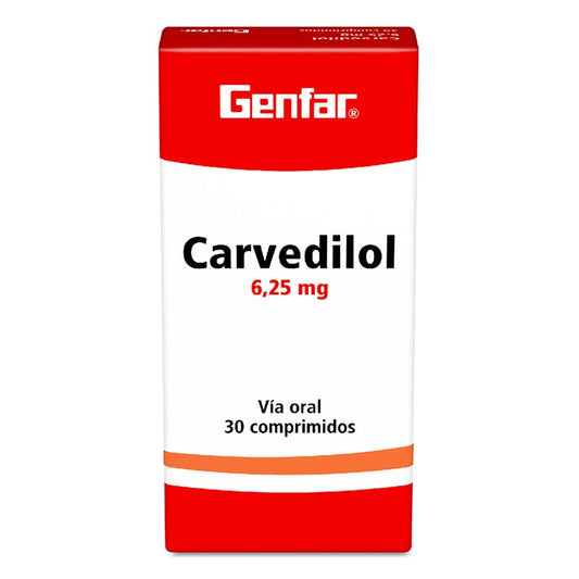 CARVEDILOL 6.25 MG X 30 TAB GF