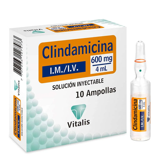 CLINDAMICINA 600MG/4ML X 10 AMP