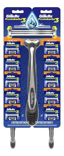 PRESTOBARBA 3 GILLETTE DISPLAY X 10