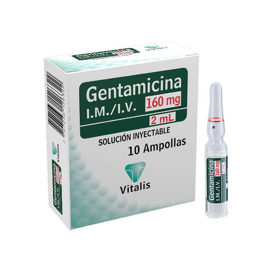 GENTAMICINA 160MG/2ML X 10 AMP